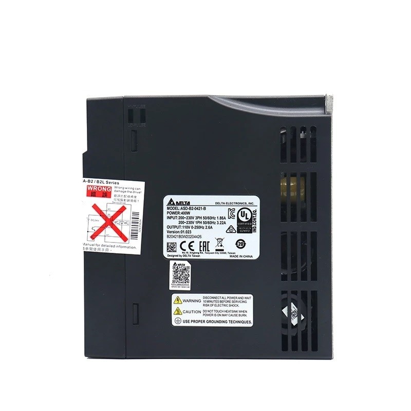 Delta B2 Servo Drive 400W 220V 1/3 Phase (PH) 2.6A ASD-B2-0421-B